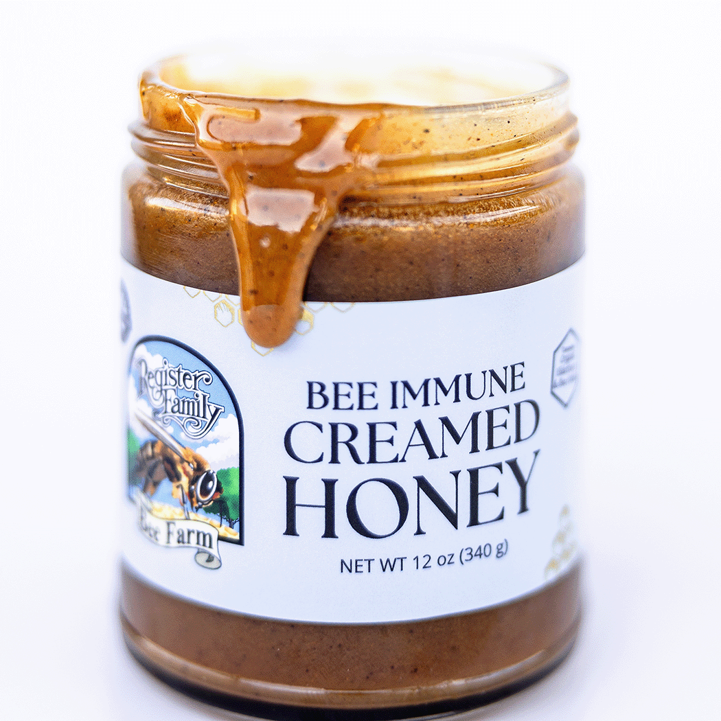 Bee Immune Creamed Honey | Elderberry Turmeric Ginger Honey