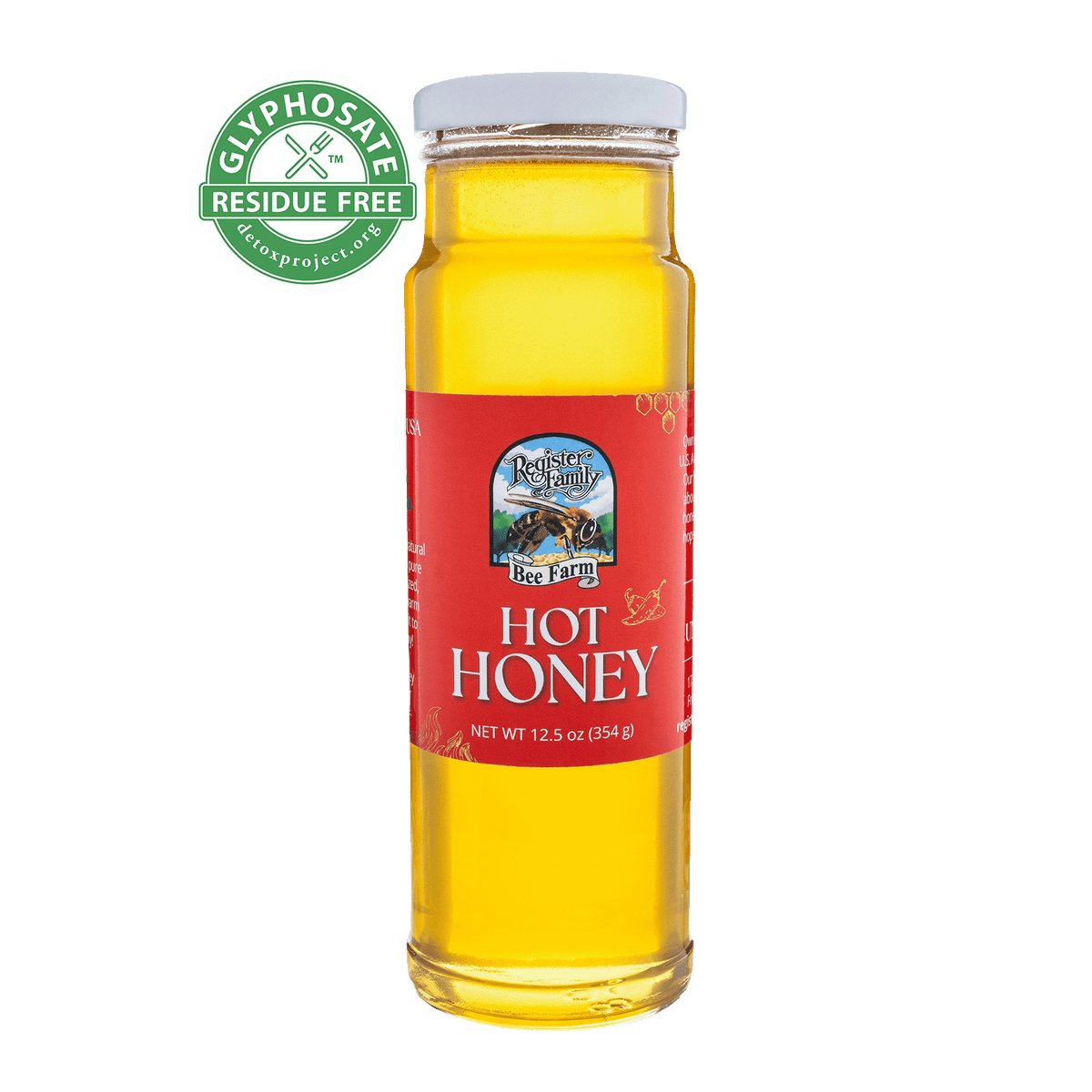 Raw Hot Honey | Sweet & Spicy Wildflower Honey | Register Family Farm