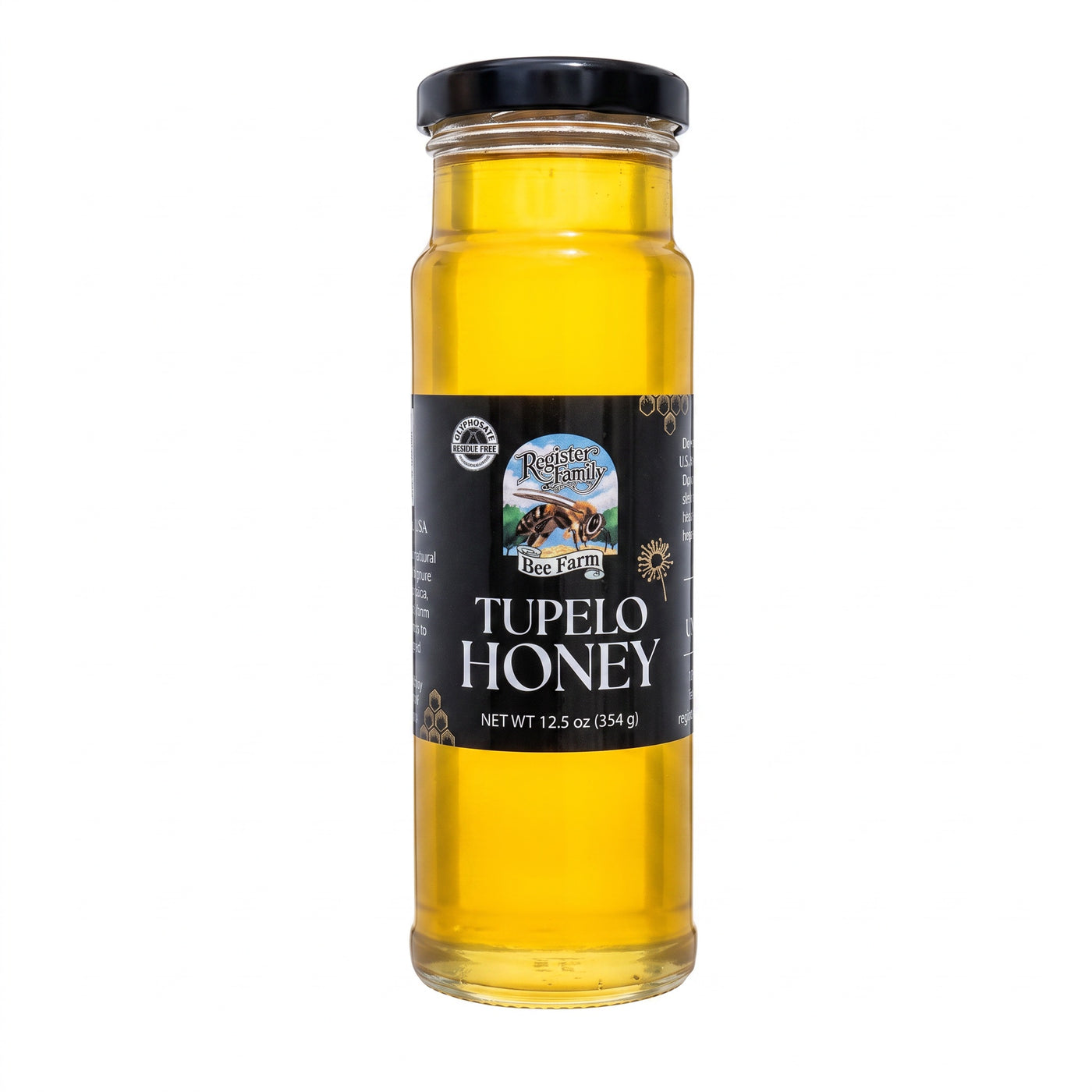 Raw Tupelo Honey — 12.5 oz | Certified Glyphosate Residue Free