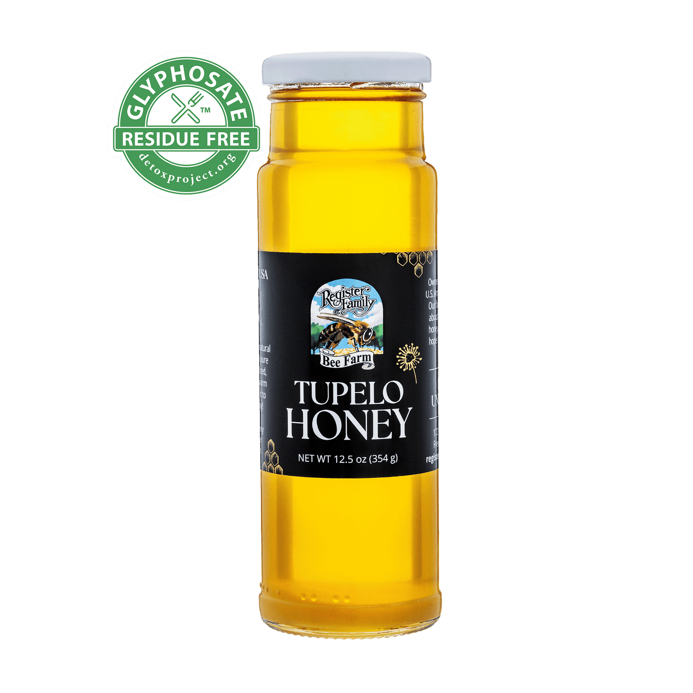 Raw Tupelo Honey - 12.5 oz Glass Jar