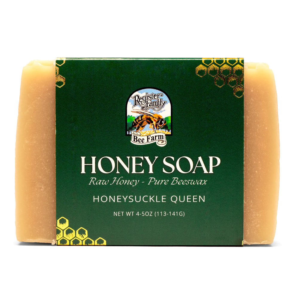 Natural beeswax honeysuckle queen soap with moisturizing ingredients, gentle and perfect for daily cleansing