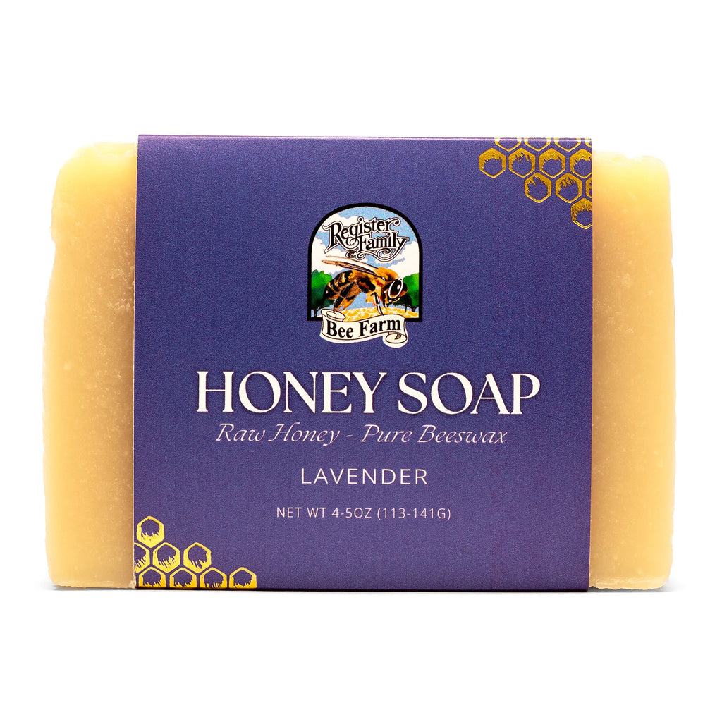 Natural beeswax lavender soap with moisturizing ingredients, gentle and perfect for daily cleansing