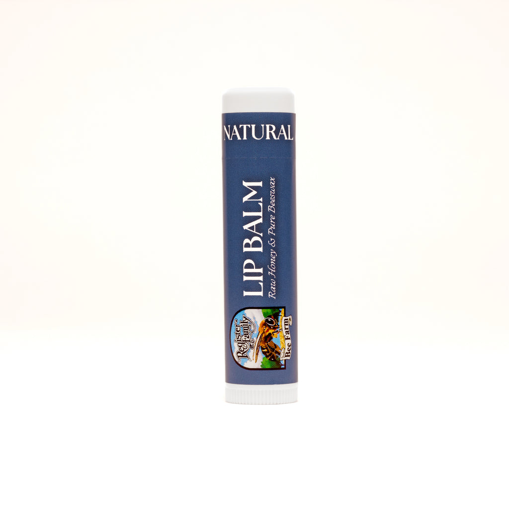 Natural pure honey lip balm made with beeswax, smooth texture and sweet scent for everyday lip care