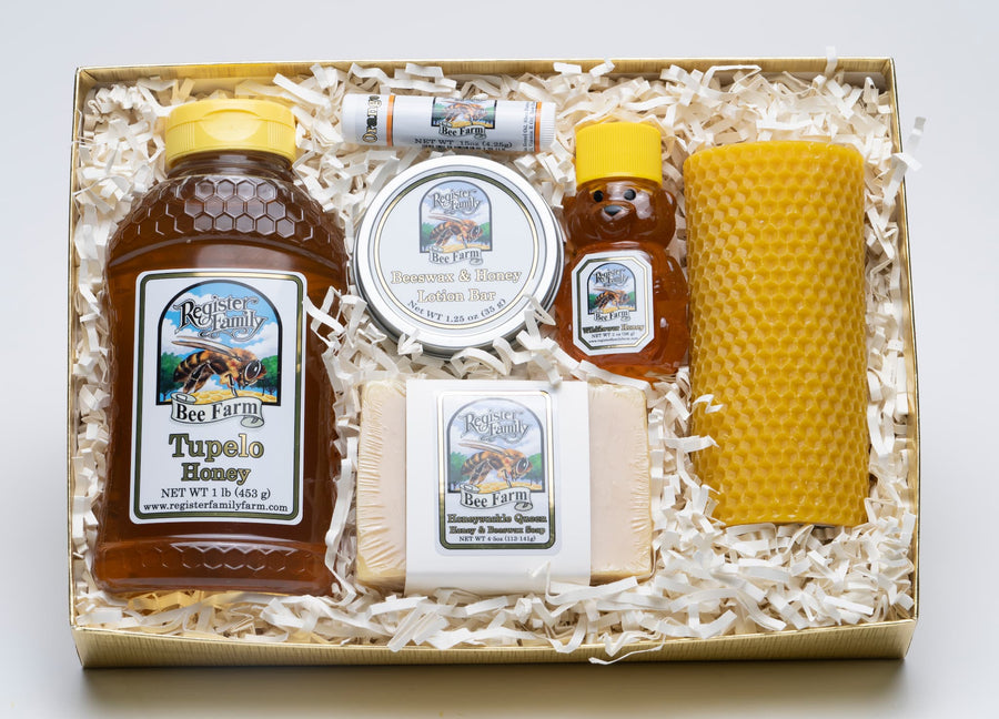 Gift Box - Tupelo Honey & Honeycomb Pillar Candle – Register Family Farm