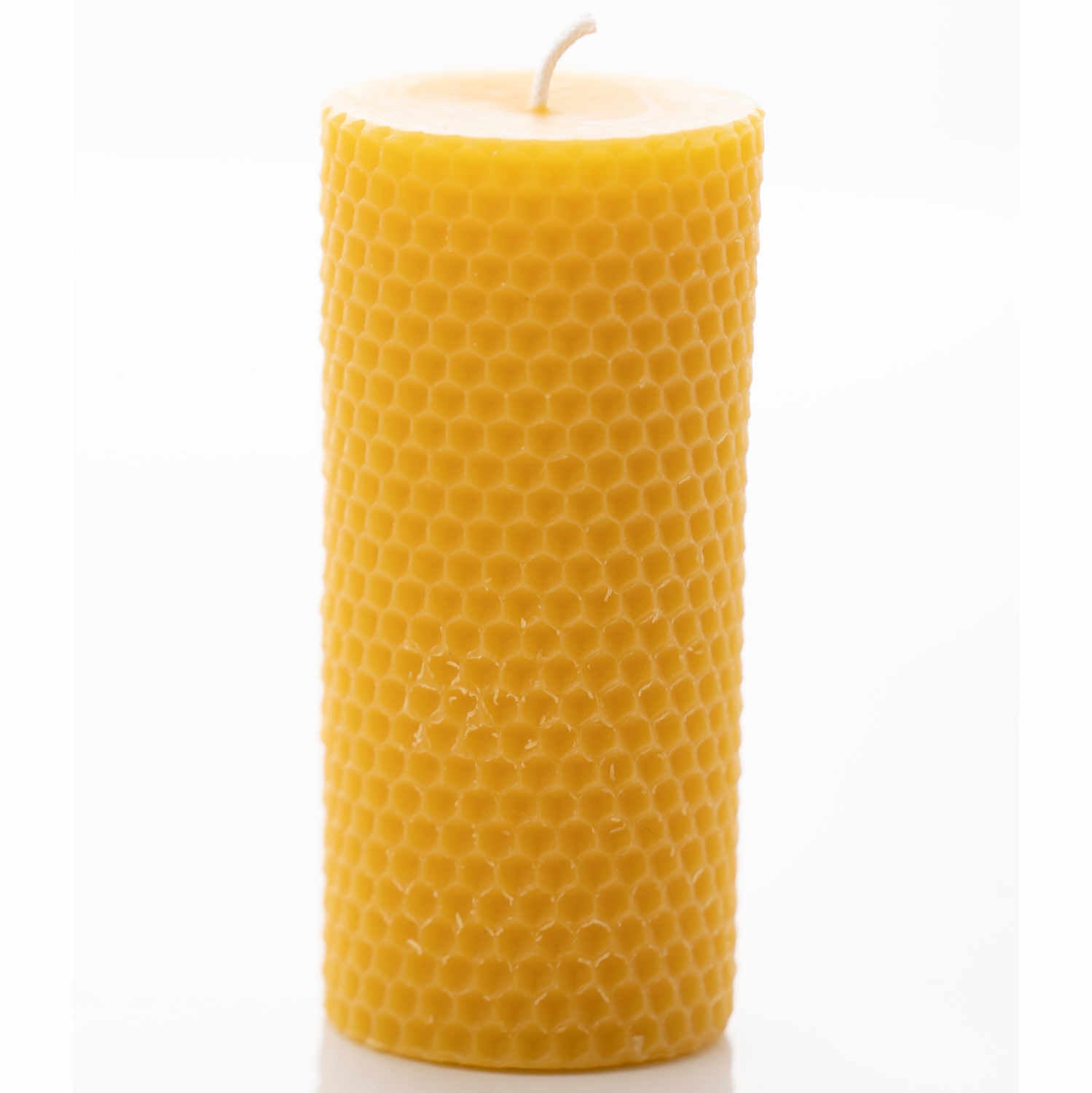 Honeycomb Pillar Candle: 100% Pure Beeswax