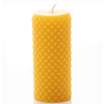 Diamond Pillar Beeswax Candle