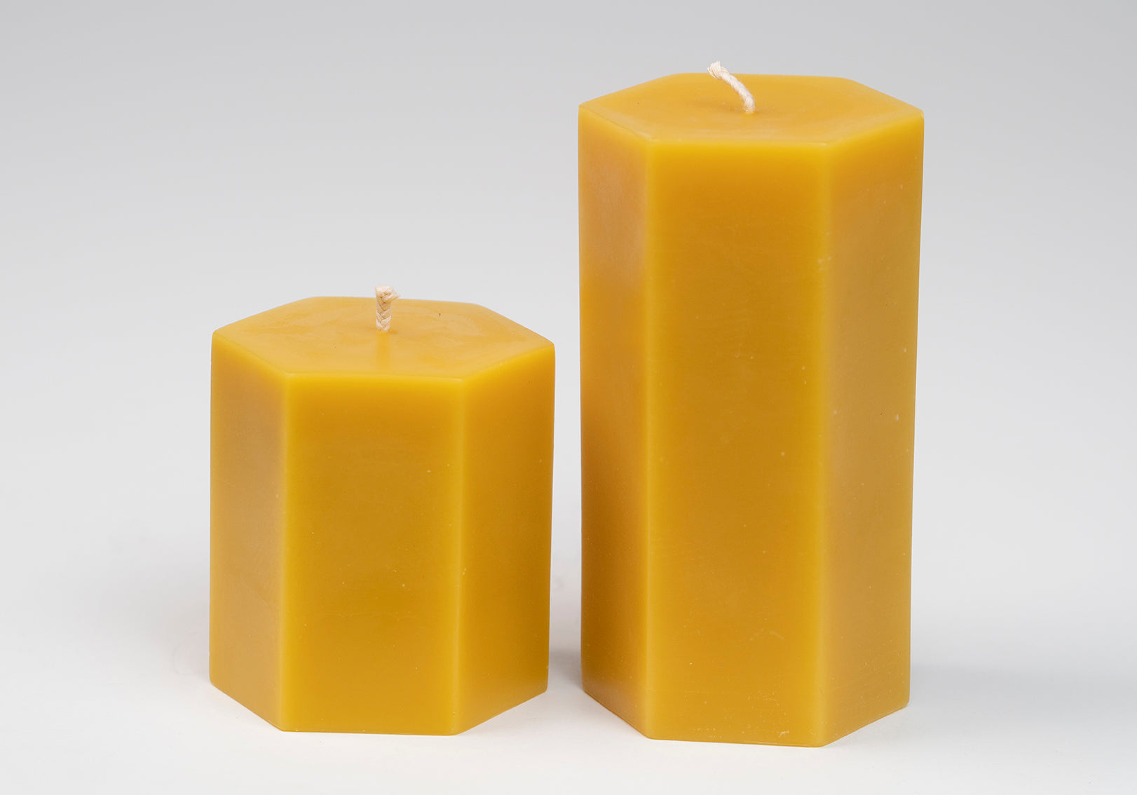 Hexigon Pillar Candle, 100% Pure Beeswax 3.5 inch