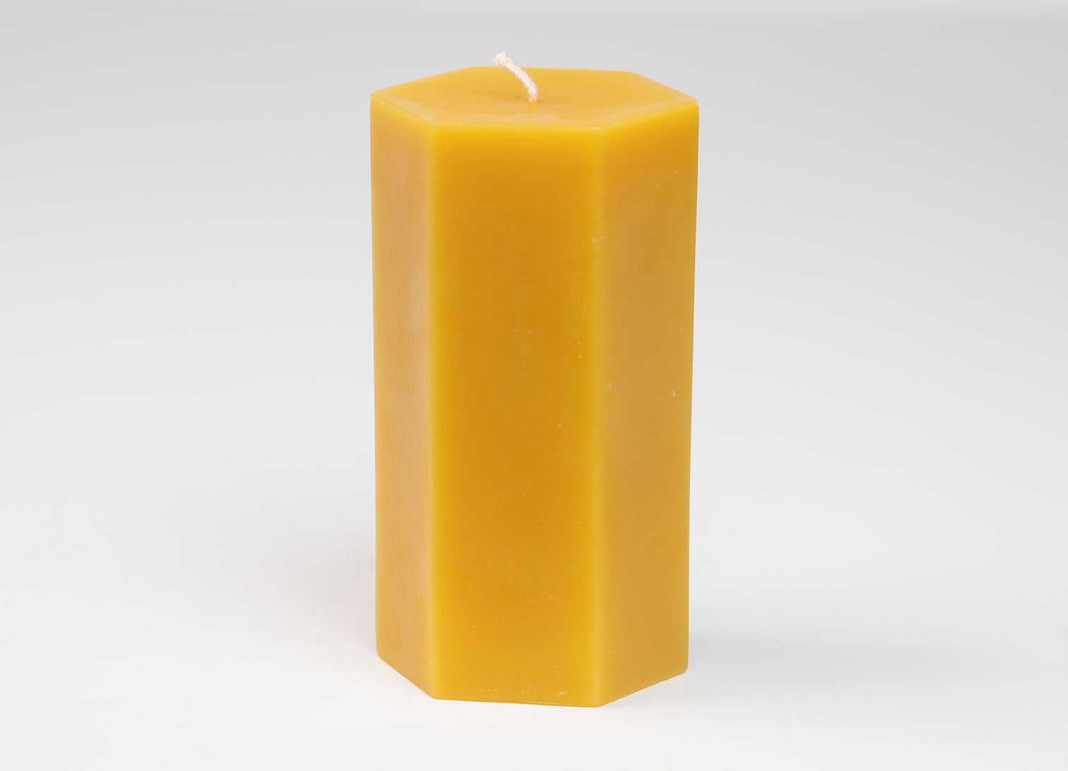 Smooth hexagonal pure beeswax pillar candle, hexagon shaped luxury can –  BEE Zero Waste