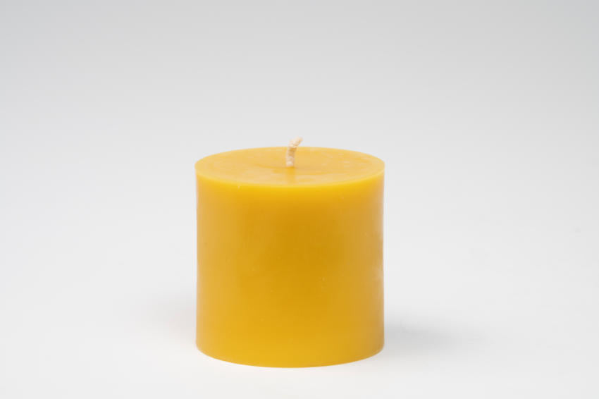 Candle - Hand Made Beewax Candle- Scent Unscented